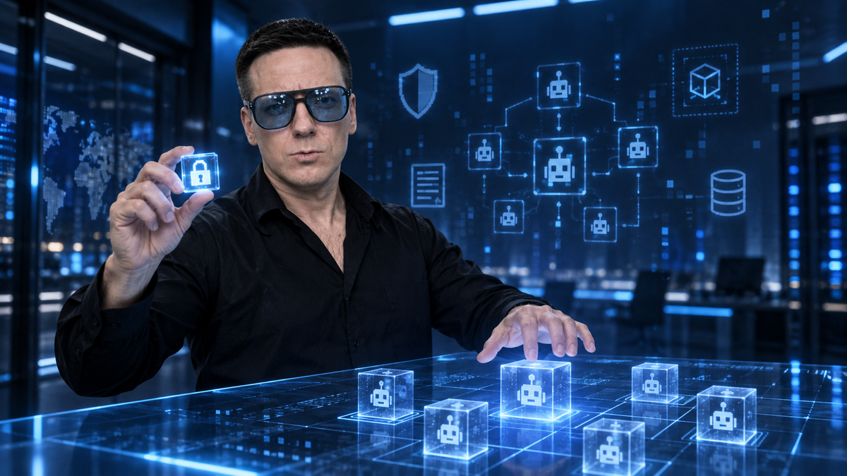Олег Бердофф управляет доступами AI-агентов в синем центре управления