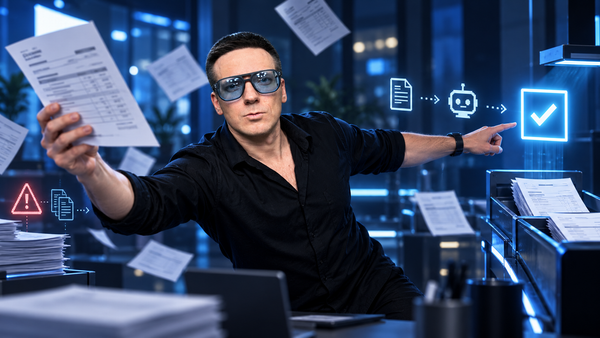 Олег проверяет счета поставщиков с AI-агентом