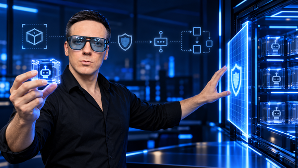 Олег в синем технологическом контуре изолированных AI-агентов